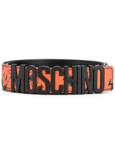 Moschino ремень с принтом и пряжкой-логотипом