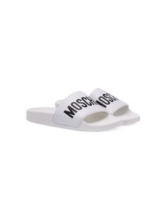 Moschino Kids шлепанцы с логотипом