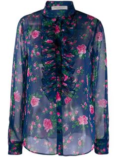 Philosophy Di Lorenzo Serafini блузка с оборками и цветочным принтом