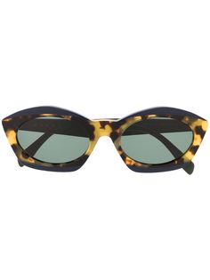 Marni Eyewear солнцезащитные очки в оправе кошачий глаз черепаховой расцветки