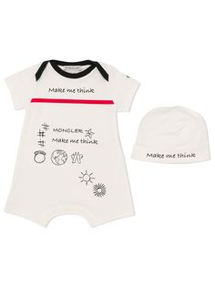 Moncler Kids боди с надписью