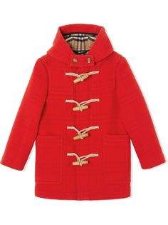 Burberry Kids двубортный дафлкот