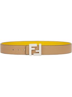 Fendi двусторонний ремень с логотипом FF