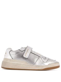 Saint Laurent кроссовки SL24 с эффектом потертости