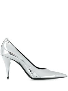 Saint Laurent туфли-лодочки с эффектом металлик