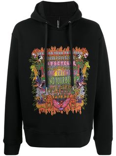 Neil Barrett худи свободного кроя с графичным принтом