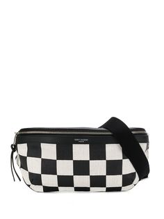 Saint Laurent поясная сумка в клетку