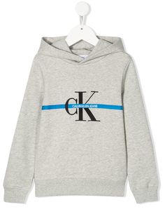 Calvin Klein Kids худи с логотипом и полосками
