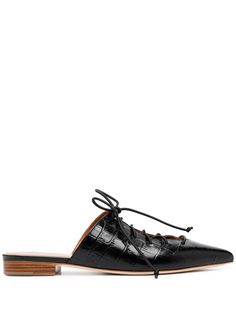 Malone Souliers мюли с тиснением под кожу крокодила