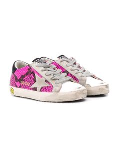 Golden Goose Kids кеды со змеиным принтом