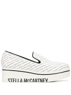 Stella McCartney слипоны на платформе с логотипом