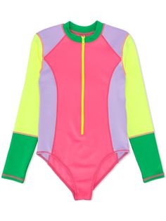 Stella McCartney Kids купальник в стиле колор-блок
