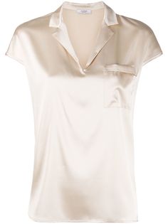 Peserico блузка с открытым воротником