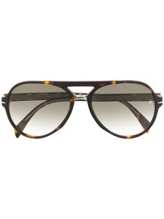 DAVID BECKHAM EYEWEAR солнцезащитные очки в круглой оправе