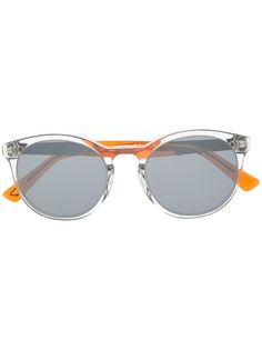 Diesel солнцезащитные очки с затемненными круглыми линзами