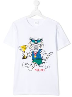 Kenzo Kids футболка с принтом Tiger