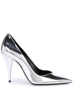 Saint Laurent туфли-лодочки Kiki с эффектом металлик