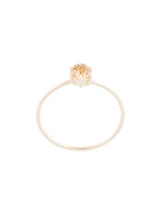 Natalie Marie Tiny Rose Cut Ring with Honey Quartz