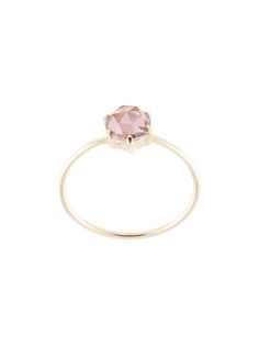 Natalie Marie Rose Cut Ring with Peach Zircon