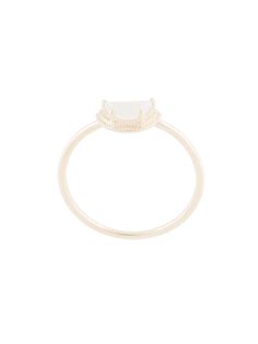 Natalie Marie Millgrain Half Moon Ring with Moonstone