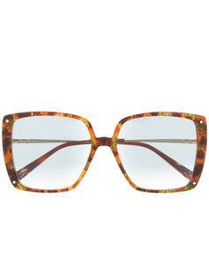 MISSONI EYEWEAR солнцезащитные очки в массивной оправе с абстрактным принтом
