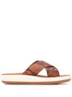Ancient Greek Sandals шлепанцы со змеиным принтом