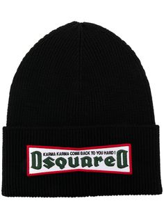 Dsquared2 шапка с нашивкой-логотипом