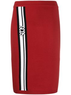 Gcds юбка с полосками и логотипом