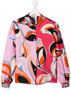Emilio Pucci Junior рубашка с графичным принтом