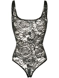 Versace кружевное боди в стиле барокко