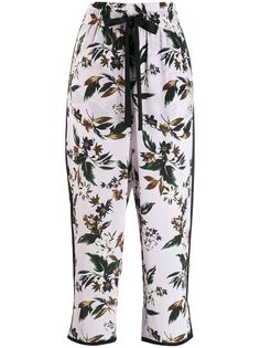 DVF Diane von Furstenberg укороченные брюки с цветочным принтом