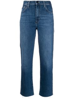 J Brand джинсы средней посадки с эффектом потертости