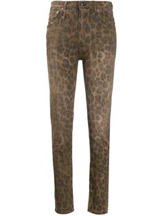 R13 брюки с леопардовым принтом