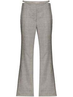 XU ZHI брюки в клетку с разрезами