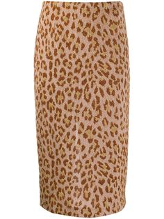 Semicouture юбка-карандаш с леопардовым принтом