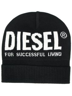 Diesel шапка бини с контрастным логотипом
