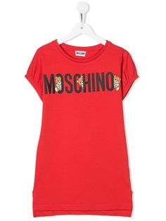 Moschino Kids платье-футболка с логотипом