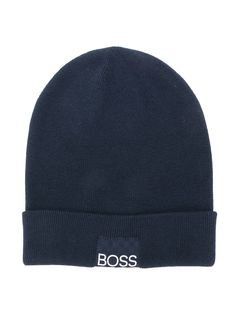 Boss Kids вязаная шапка бини