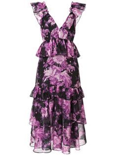 Alice McCall платье с оборками и цветочным принтом