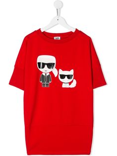 Karl Lagerfeld Kids платье-футболка Karl & Choupette