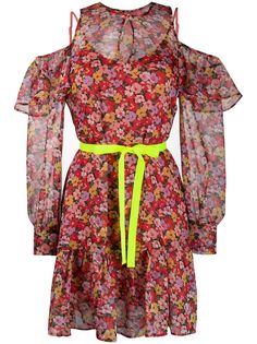 Twin-Set платье мини с цветочным принтом