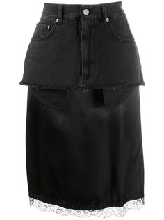 Mm6 Maison Margiela многослойная юбка миди