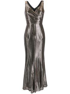Lauren Ralph Lauren вечернее платье с эффектом металлик