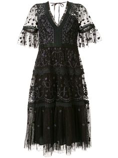 Needle & Thread декорированное платье с короткими рукавами