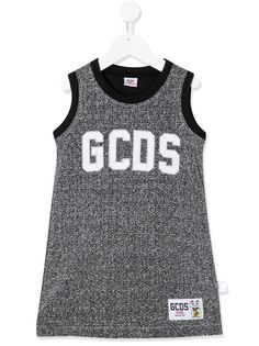 Gcds Kids платье без рукавов с вышитым логотипом