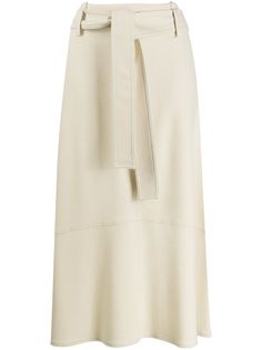Vince расклешенная юбка с поясом на завязках