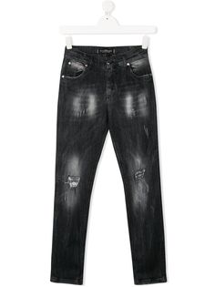 John Richmond Junior прямые джинсы с эффектом потертости