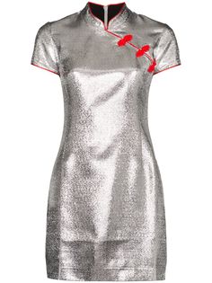 De La Vali платье мини Suki с эффектом металлик