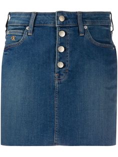 Calvin Klein Jeans джинсовая юбка с бахромой
