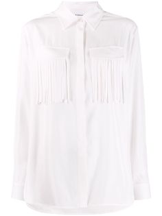 P.A.R.O.S.H. рубашка с бахромой и длинными рукавами